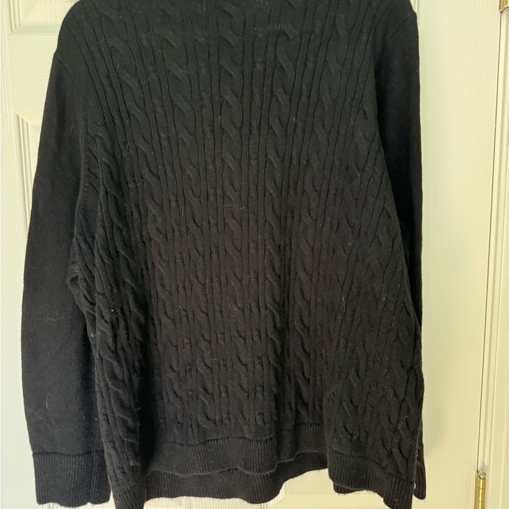 Talbots black cable sweater 3x petite 4-108 - Picture 4 of 4